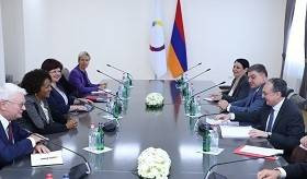 Встреча министра иностранных дел Армении Зограба Мнацаканяна и генерального секретаря Международной организации Франкофонии Микаэль Жан