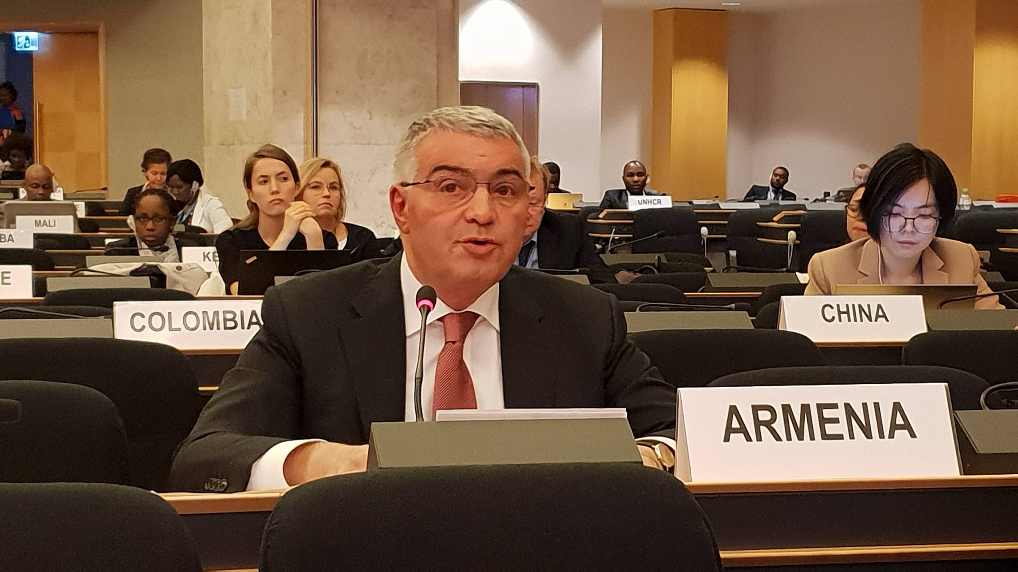 Deputy Foreign Minister of Armenia Ashot Hovakimian took part in the 69th session of the Executive Committee of the UNHCR’s Programme