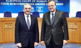 Զոհրաբ Մնացականյանի հանդիպումը Մարդու իրավունքների եվրոպական դատարանի նախագահի հետ