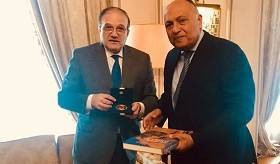 Դեսպան Արմեն Մելքոնյանի հանդիպումը Եգիպտոսի ԱԳ նախարար Սամեհ Շուքրիի հետ