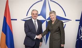 Встреча Зограба Мнацаканяна с заместителем генерального секретаря НАТО  Роуз Геттемюллер