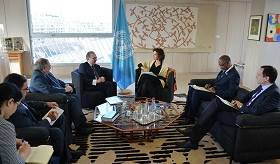 Встреча исполняющего обязанности министра иностранных дел Армении Зограба Мнацаканяна и Генерального директора ЮНЕСКО