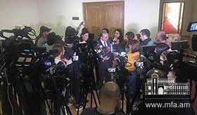 ՀՀ ԱԳ նախարար Զոհրաբ Մնացականյանի ճեպազրույցը լրագրողների հետ Ազգային Ժողովում