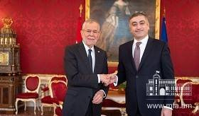 Ambassador-designate of the Republic of Armenia to Austria Armen Papikyan presented his Letters of Credence to Federal President of Austria Alexander Van der Bellen