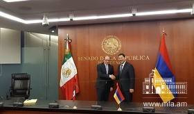 Դեսպան Այվազյանի հանդիպումը Մեքսիկայի Սենատի նախագահի հետ
