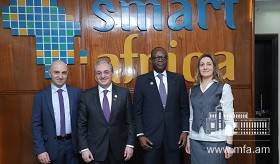The delegation headed by the Armenian Foreign Minister visited the SMART Africa Center