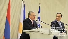 Statement for press by the Foreign Minister Zohrab Mnatsakanyan on the outcomes of the first trilateral meeting Armenia-Cyprus-Greece