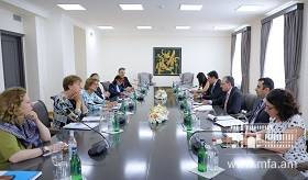 ԱԳ նախարար Զոհրաբ Մնացականյանի հանդիպումը Եվրոպայի խորհրդի գլխավոր քարտուղարի տեղակալ Գաբրիելա Բատաինի-Դրագոնիի հետ