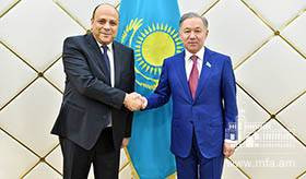 Посол Галачян встретился с председателем Мажилиса Парламента Казахстана