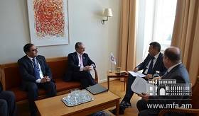 Встреча Министра иностранных дел Зограба Мнацаканяна с Президентом Международного комитета Красного Креста Петером Маурером
