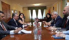 Встреча Министра иностранных дел Республики Армения Зограба Мнацаканяна со спикером Национального Собрания Республики Арцах Ашотом Гуляном