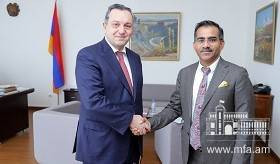 Newly appointed Ambassador of India handed the copies of his credentials to Deputy Foreign Minister Avet Adonts