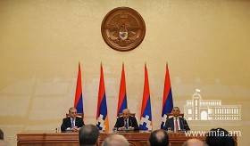 The meeting of participants of the annual conference of the Annual Conference of MFA Apparatus and Heads of Diplomatic Service Аbroad with Bako Sahakyan, the president of Artsakh