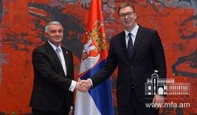 Դեսպան Հովակիմյանն իր հավատարմագրերը հանձնեց Սերբիայի նախագահին