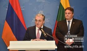 The joint press conference of the foreign ministers of Armenia and Lithuania