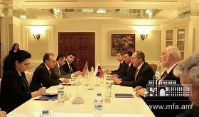 Встреча Министра иностранных дел Зограба Мнацаканяна с Министром ИД России Сергеем Лавровым