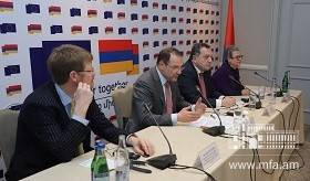 Joint press conference of Deputy Foreign Minister and EU officials