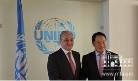 ԱԳ նախարար Զոհրաբ Մնացականյանի հանդիպումը ՄԱԿ-ի արդյունաբերական զարգացման կազմակերպության Գլխավոր տնօրեն Լի Յոնգի հետ