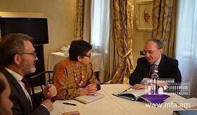 Զոհրաբ Մնացականյանի հանդիպումը Իսպանիայի արտաքին գործերի, Եվրոպական Միության և համագործակցության նախարար Արանչա Գոնսալես Լայայի հետ