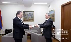 The newly appointed Ambassador of the Republic of Cyprus presented the copy of his credentials to the Deputy Foreign Minister of Armenia