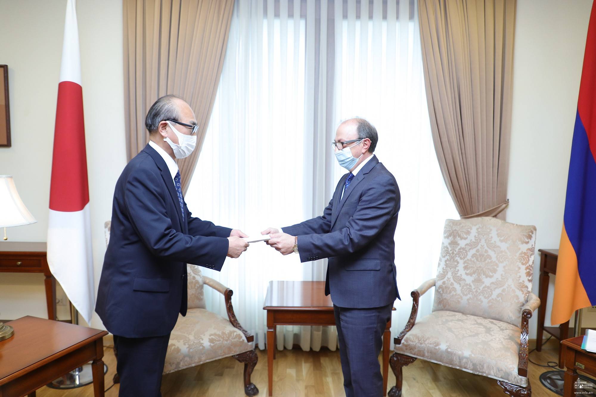 The Newly Appointed Ambassador Of Japan Presented The Copy Of His 