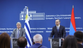 Remarks of Acting Foreign Minister Armen Grigoryan during the joint press statement with Foreign Minister of Uruguay Francisco Bustillo