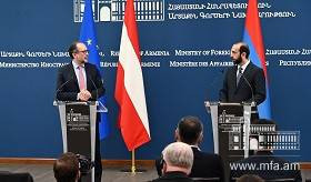Речь министра иностранных дел РА Арарата Мирзояна и ответы на вопросы журналистов в ходе совместной пресс-конференции с министром иностранных дел Австрии