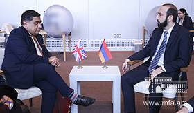 The meeting of the Minister of Foreign Affairs of the Republic of Armenia with the Minister of State of the United Kingdom