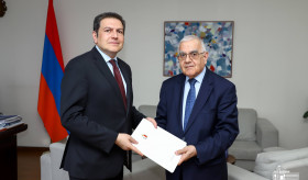 The newly appointed Ambassador of Malta handed over a copy of his credentials to the Deputy Foreign Minister of Armenia