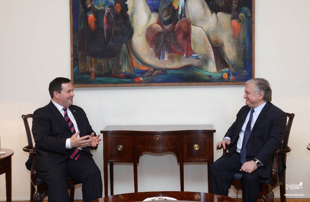 The meeting of the Minister of Foreign Affairs of Armenia and the Minister of Employment and Social Development, the Minister for Multiculturalism of Canada Jason Kenney