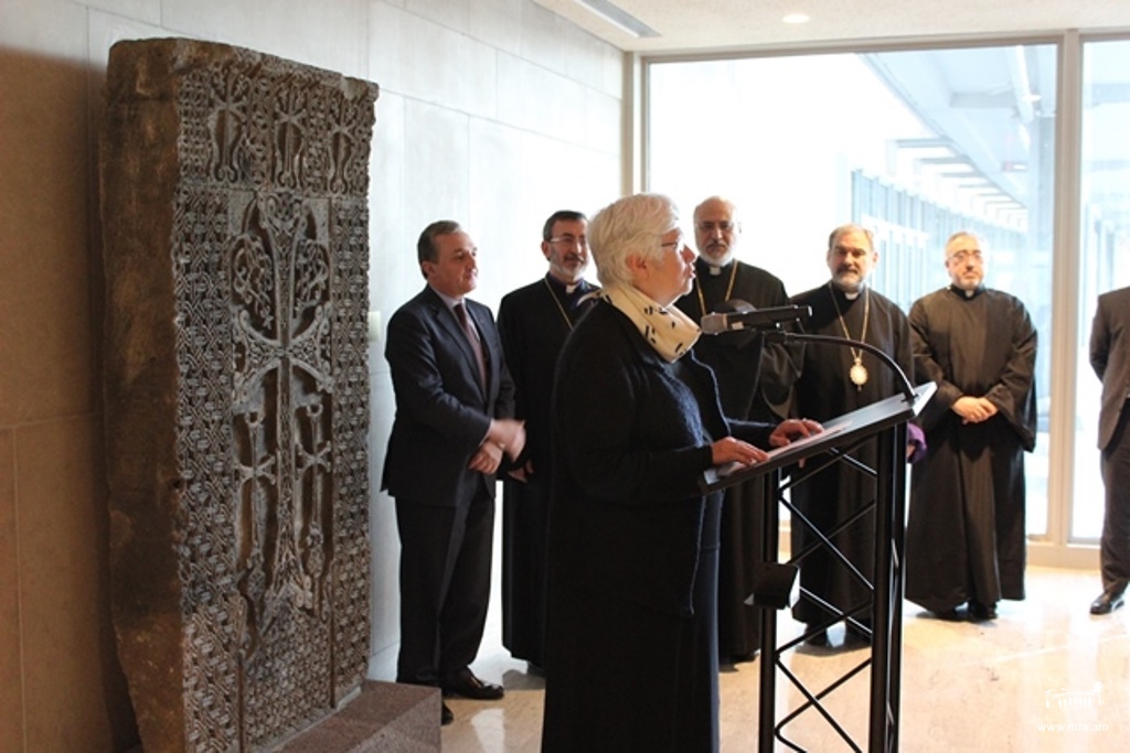 Cross-stone blessing ceremony at the United Nations Headquarters