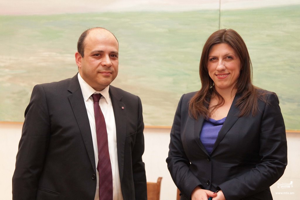 Meeting of Ambassador Ghalatchian with the President of the Parliament of the Hellenic Republic