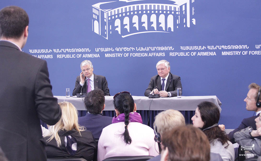 Address and Q&A of Foreign Minister of Armenia at the joint press conference with Foreign Minister of Belgium