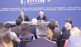 Joint press conference of Foreign Ministers of Armenia and Serbia