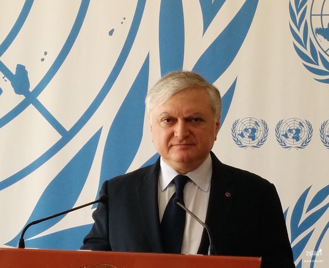 Statement of Foreign Minister Nalbandian on the recognition of the Armenian Genocide by the Senate of Paraguay