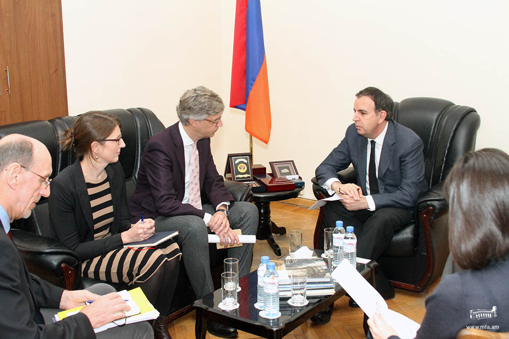 Meeting of Garen Nazarian, Deputy Foreign Minister and delegation of Friedrich Ebert Stiftung