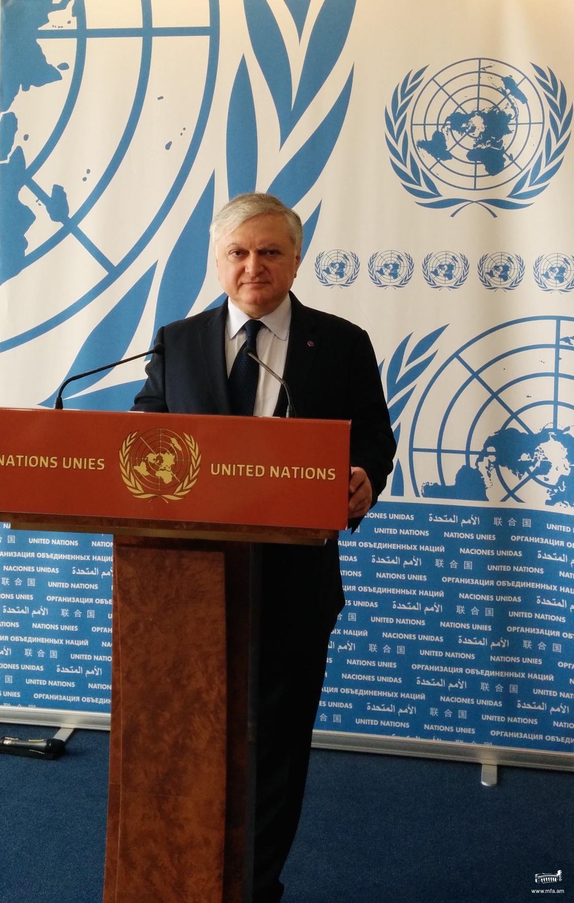 Edward Nalbandian. The Armenian Genocide Centennial became a symbol of collective memory, gratitude and regeneration of the Armenian people