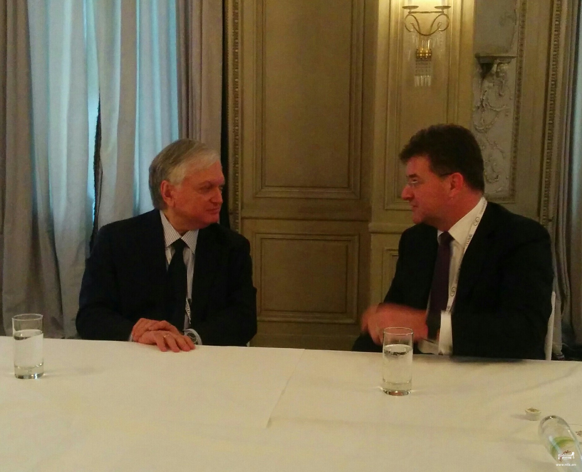 Foreign Minister of Armenia Edward Nalbandian met Miroslav Lajčák, Foreign Minister of the Slovak Republic