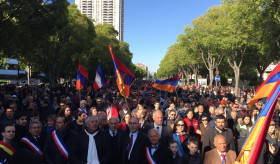 Commemoration of 101th anniversary of Armenian Genocide in Marseille