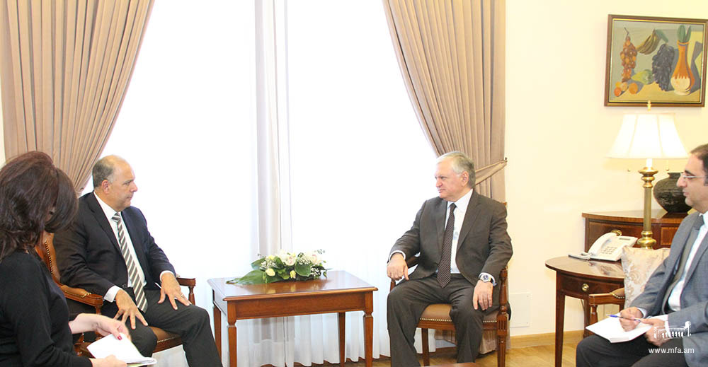 Le Ministre des Affaires Etrangères d’Arménie a reçu le co-président du Conseil d’Administration de l’Assemblée Arménienne d&rsquo