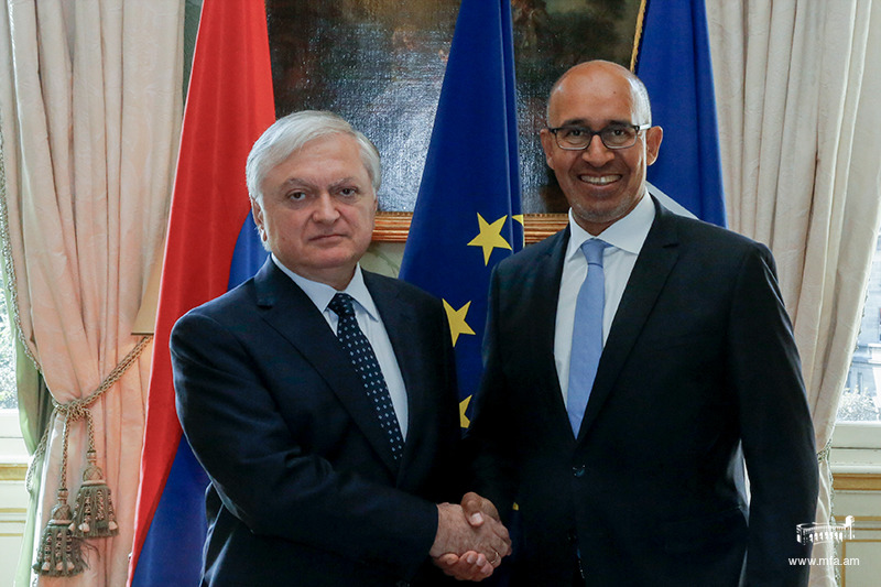 Minister of Foreign Affairs of Armenia met the French Minister of State for European Affairs
