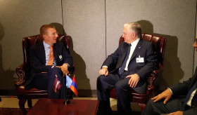 Edward Nalbandian met the Foreign Minister of Latvia