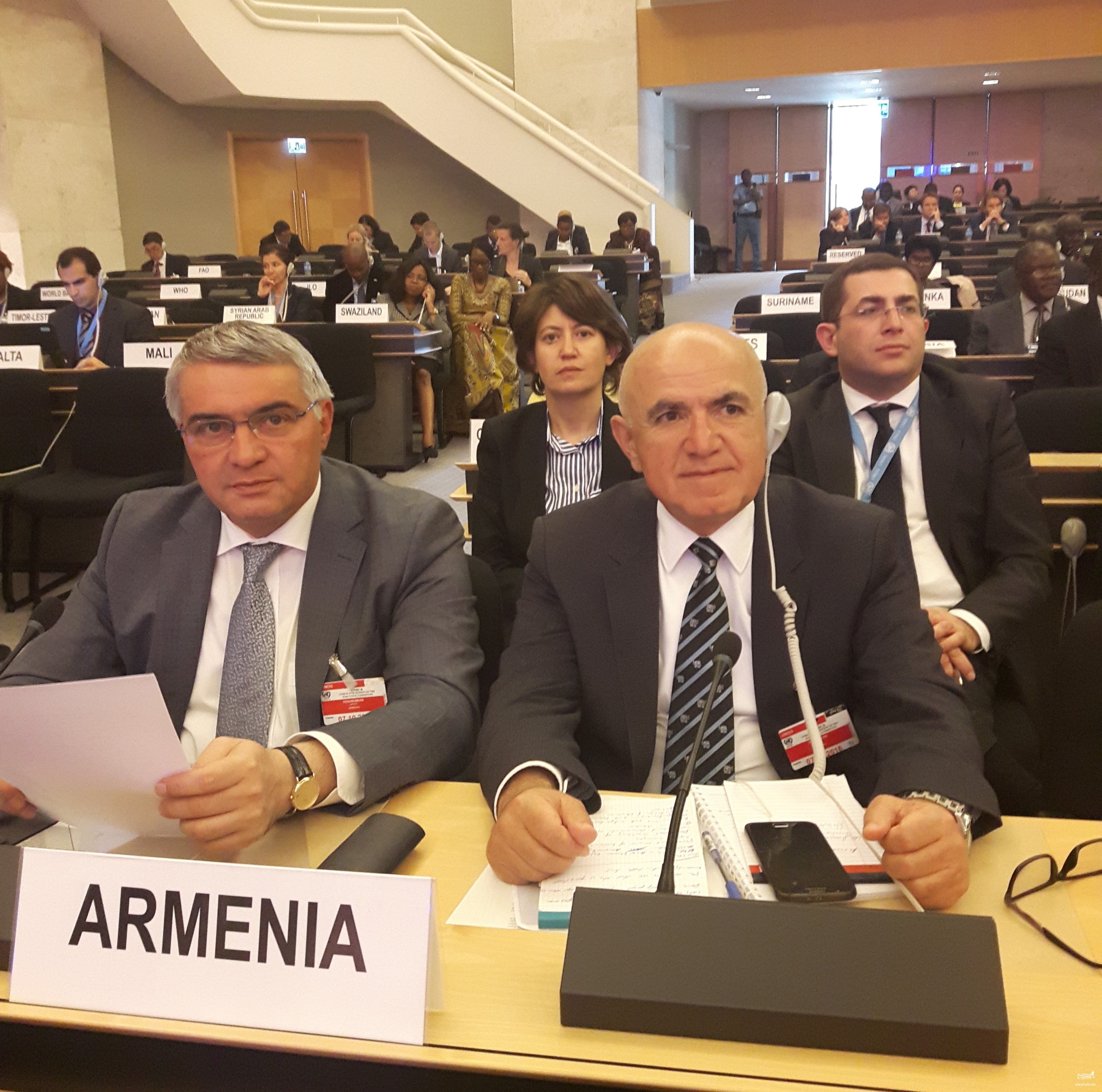 Deputy Minister Hovakimyan participated in the 67th Session of the Executive Committee of the United Nations High Commissioner for Refugees.