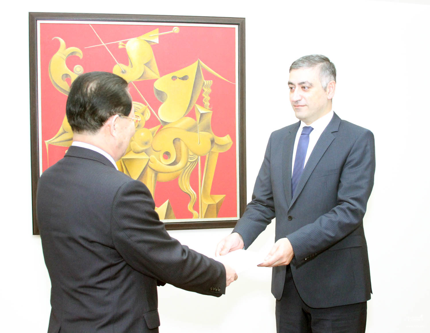 The Deputy Foreign Minister Armen Papikyan received Kim Hyun Joong, the newly-appointed Ambassador of DPRK to Armenia