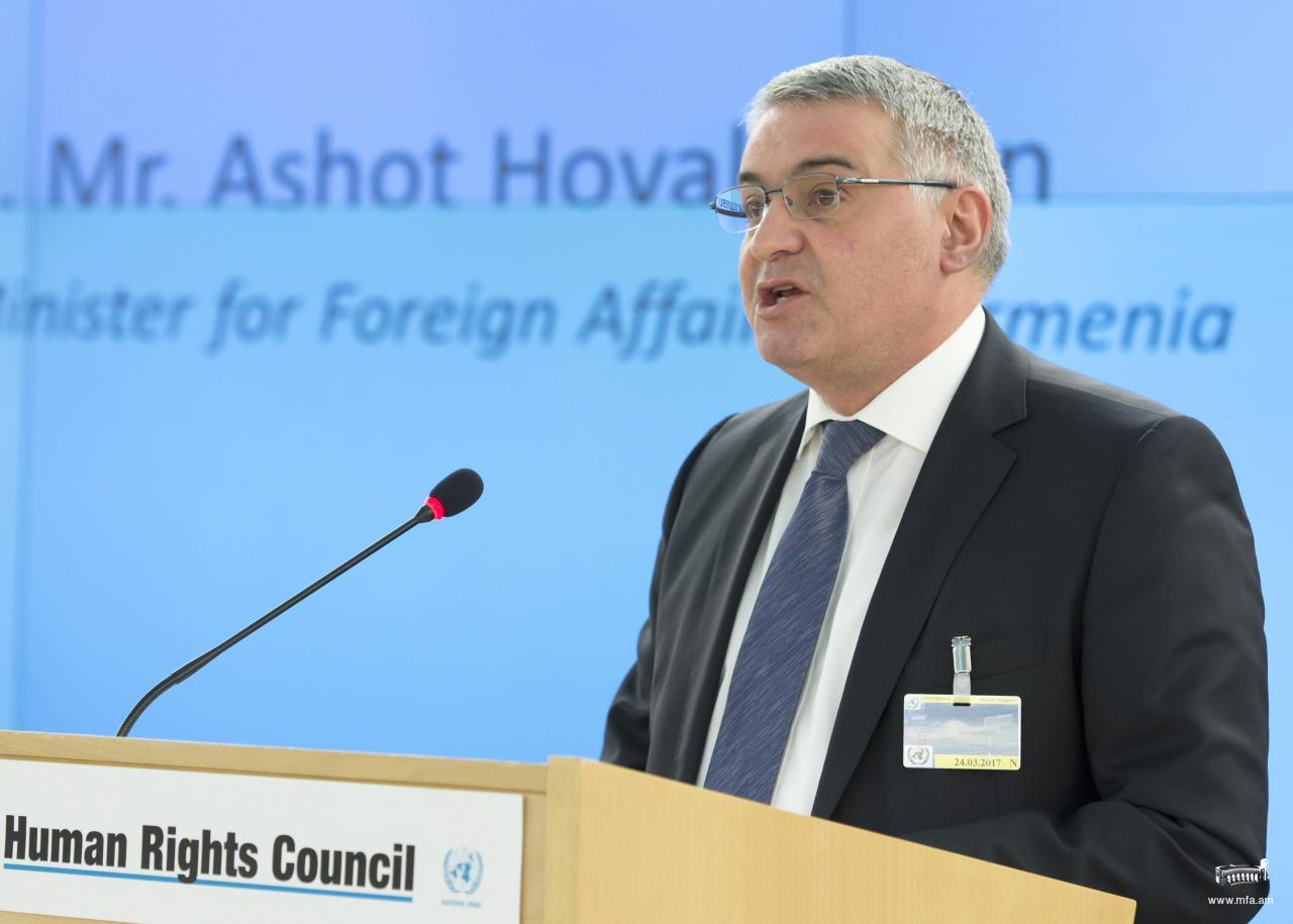 Заместитель министра иностранных дел Овакимян принял участие в работах сегмента высокого уровня Совета по правам человека
