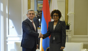Rencontre du Président de la République d'Arménie et de la Secrétaire Générale  de l'OIF