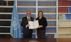 ՄԱԿ-ում ՀՀ մշտական ներկայացուցիչ Զոհրաբ Մնացականյանն ի պահ հանձնեց Փարիզի համաձայնագրի ՀՀ վավերագիրը