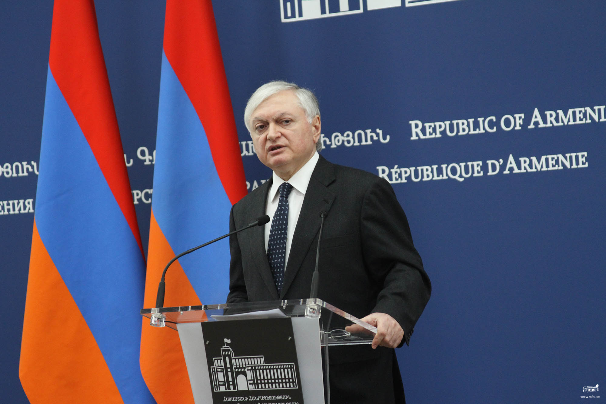 Заявление министра иностранных дел Эдварда Налбандяна  в связи с признанием Геноцида армян Палатой депутатов Чехии