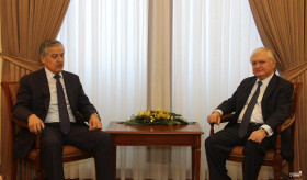 Meeting of Edward Nalbandian and Sirodjidin Aslov