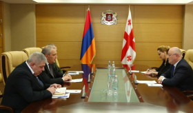 Meeting of Ambassador Sadoyan with Defense Minister of Georgia